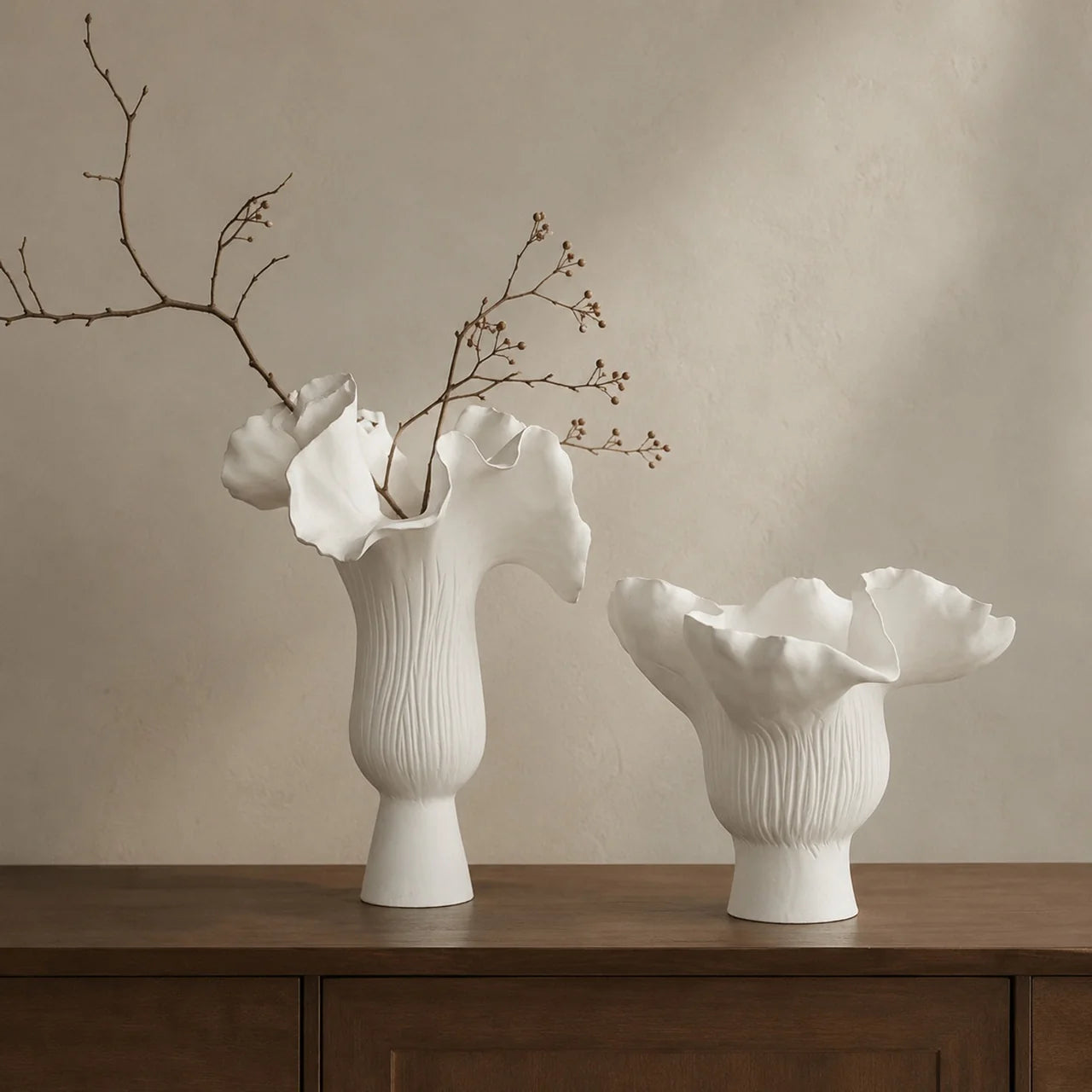 Ceramic Ruffle Vase