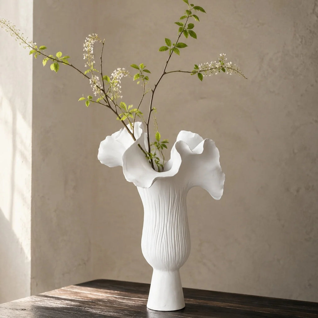 Ceramic Ruffle Vase