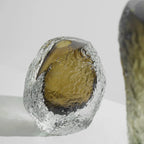 Iceberg Amber Glass Vase