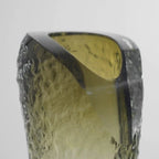 Iceberg Amber Glass Vase
