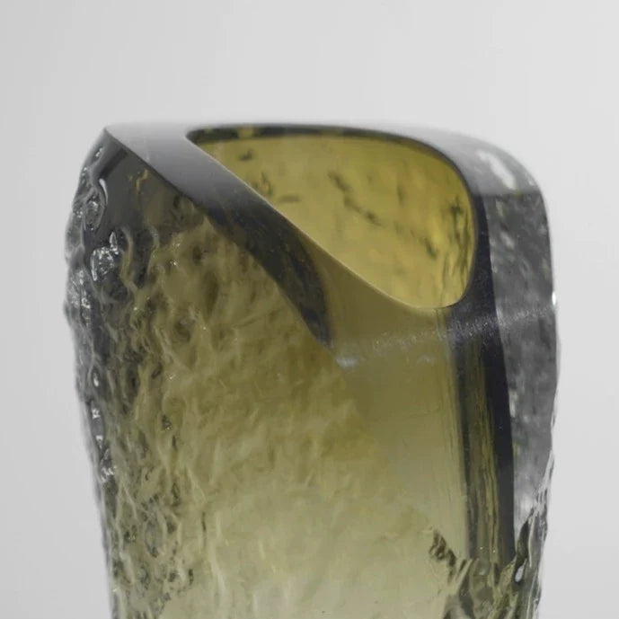 Iceberg Amber Glass Vase