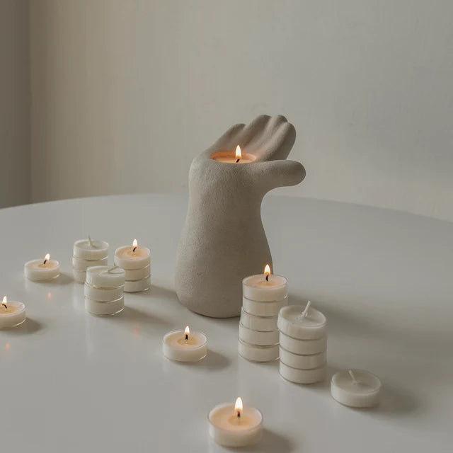 Open Hand Tealight Candle Holder
