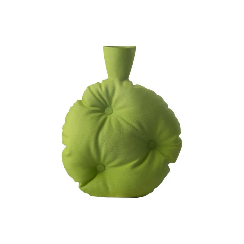 Puffy Pillow Ceramic Vase