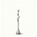 Sculptural Metal Taper Candle Holder