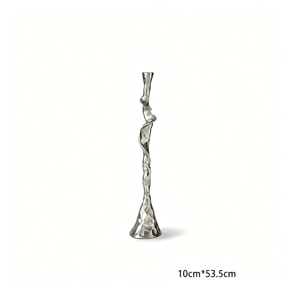 Sculptural Metal Taper Candle Holder