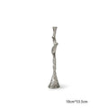 Sculptural Metal Taper Candle Holder